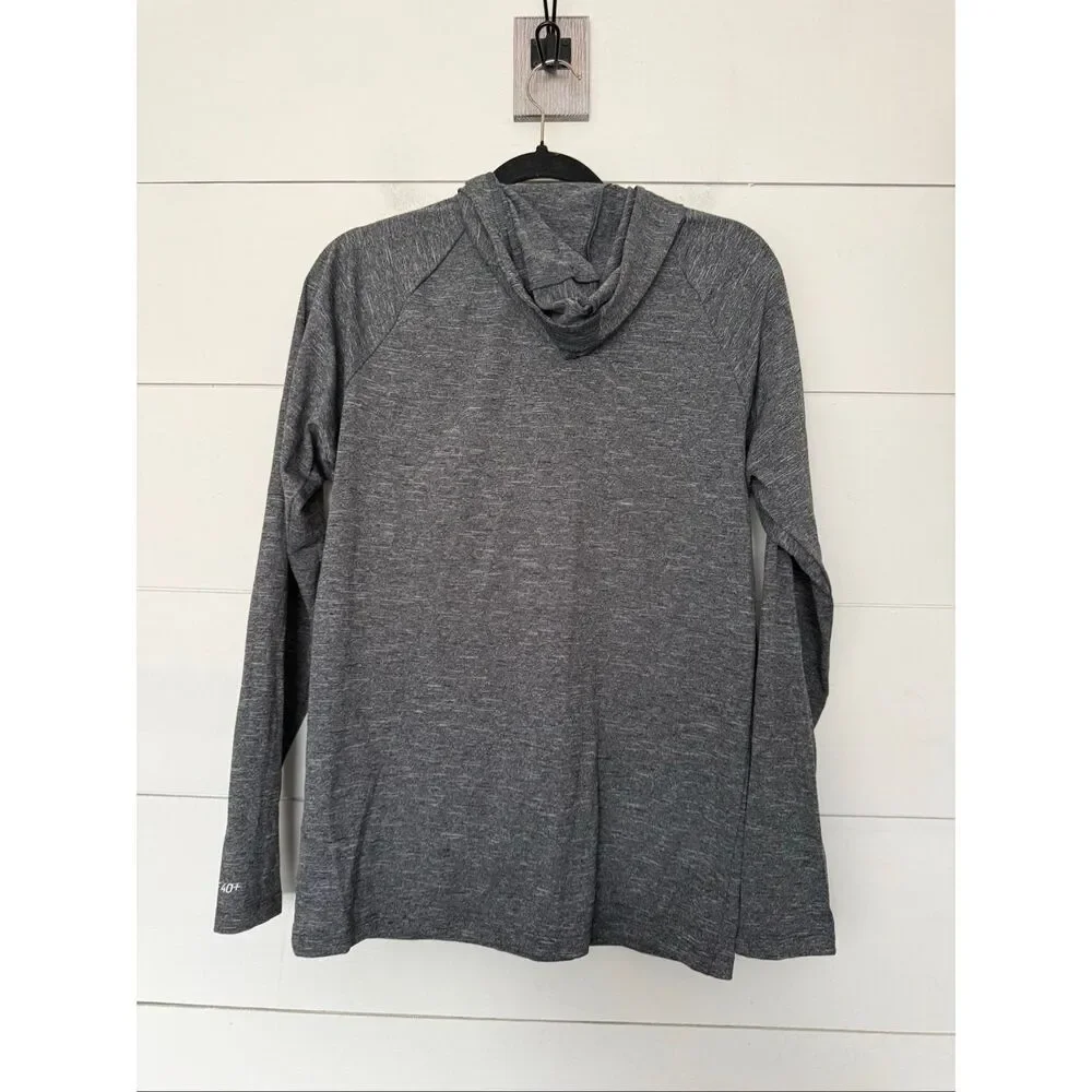 Nike Men’s Small Swim Grey Hydroguard Hooded Longsleeve Top